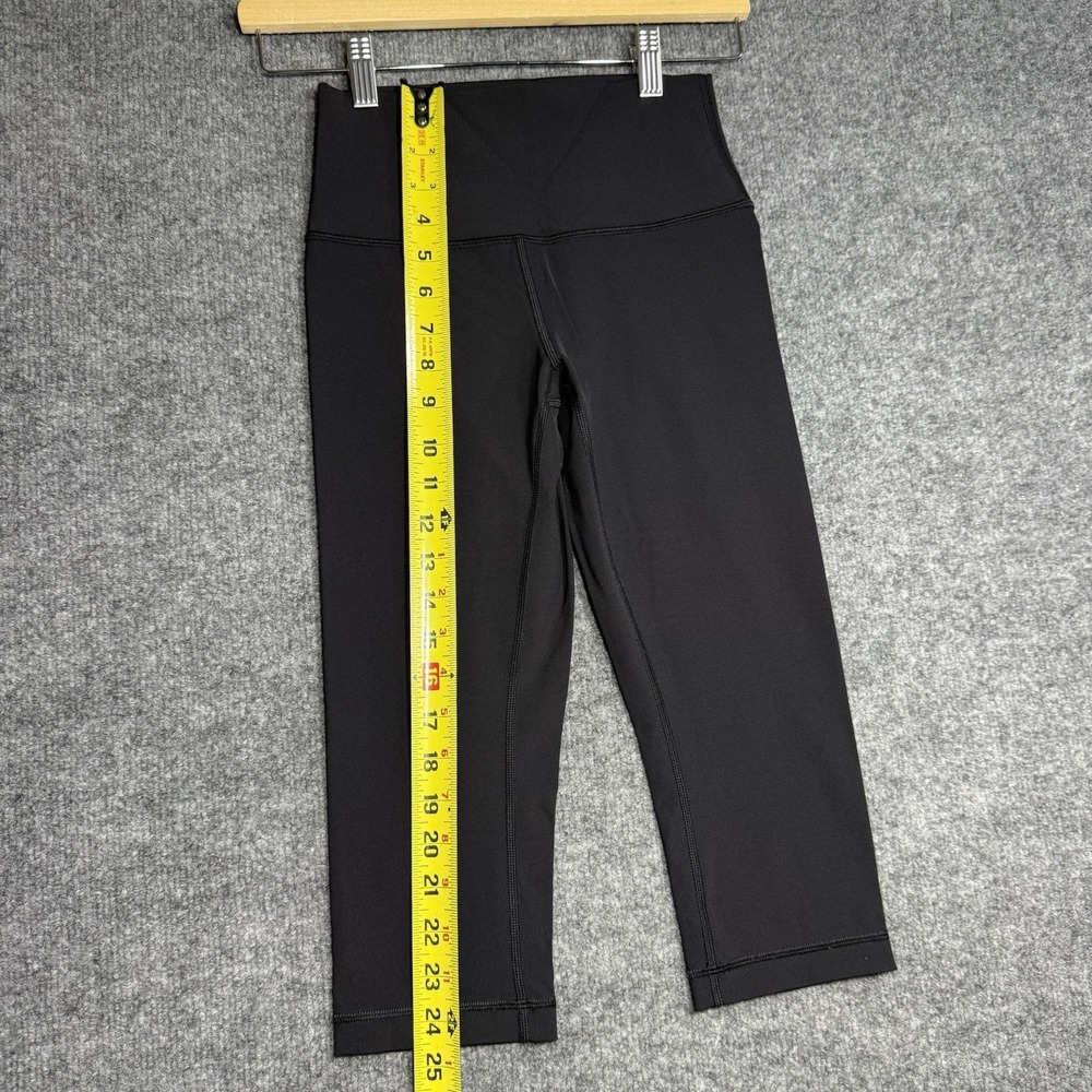Lululemon Align Leggings Womens Black Cropped Size 4 - Picture 4 of 7